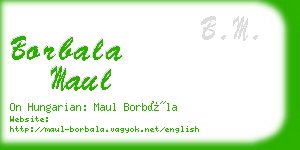 borbala maul business card